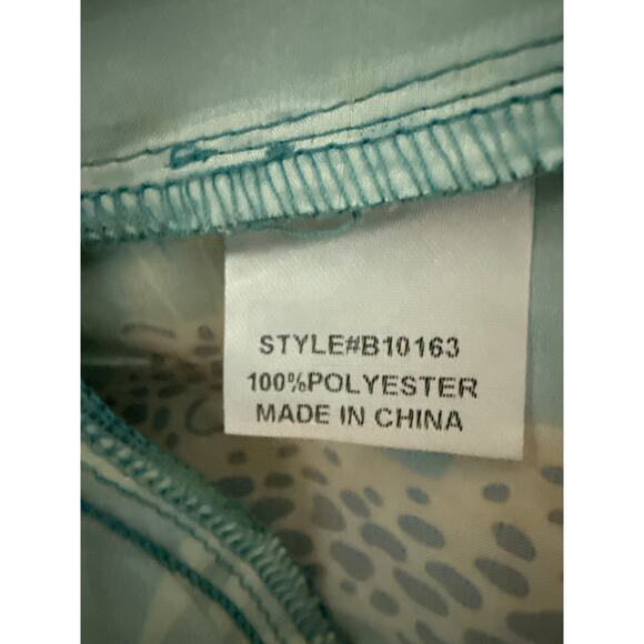 Jodifl Godiva Satin Print Dress Green Size Large - Picture 13 of 13